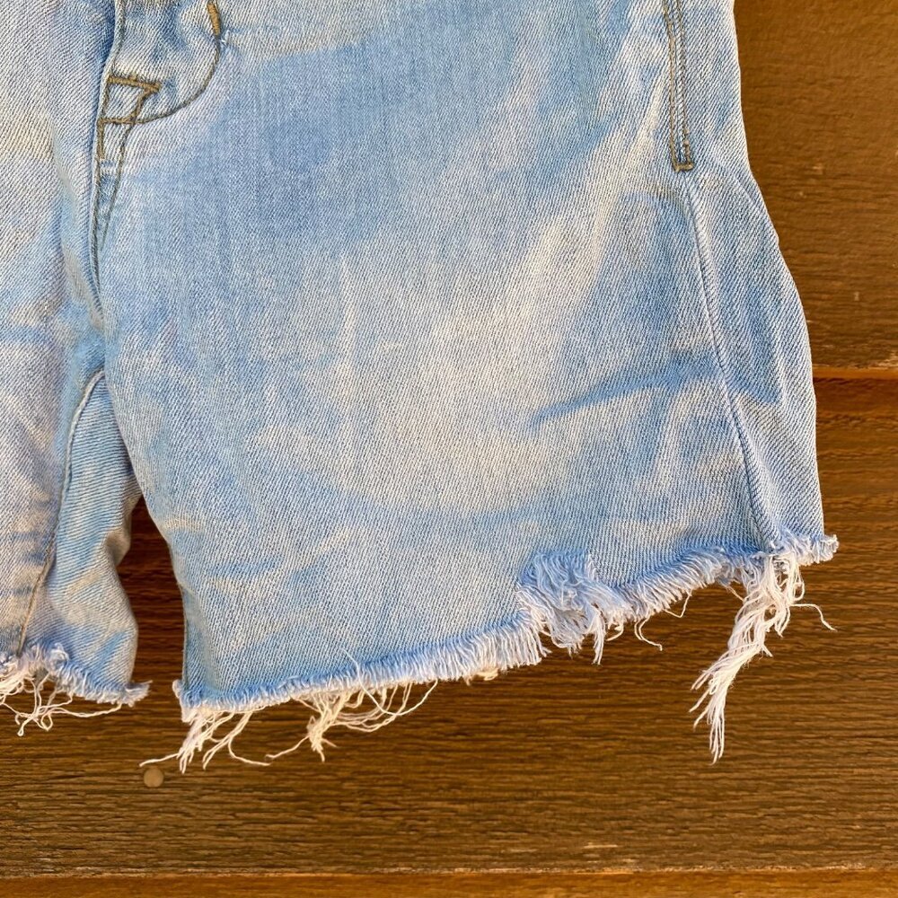Zara Z1975 Cut Off Distressed Denim Light Blue Jean Shorts Size 2 - Picture 5 of 12
